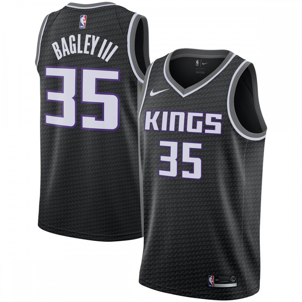Marvin Bagley III Sacramento Kings 2019/2020 Swingman Jersey - Statement Edition - Black-Pro Kit Vault | Brand New 26/27 Sports Jerseys